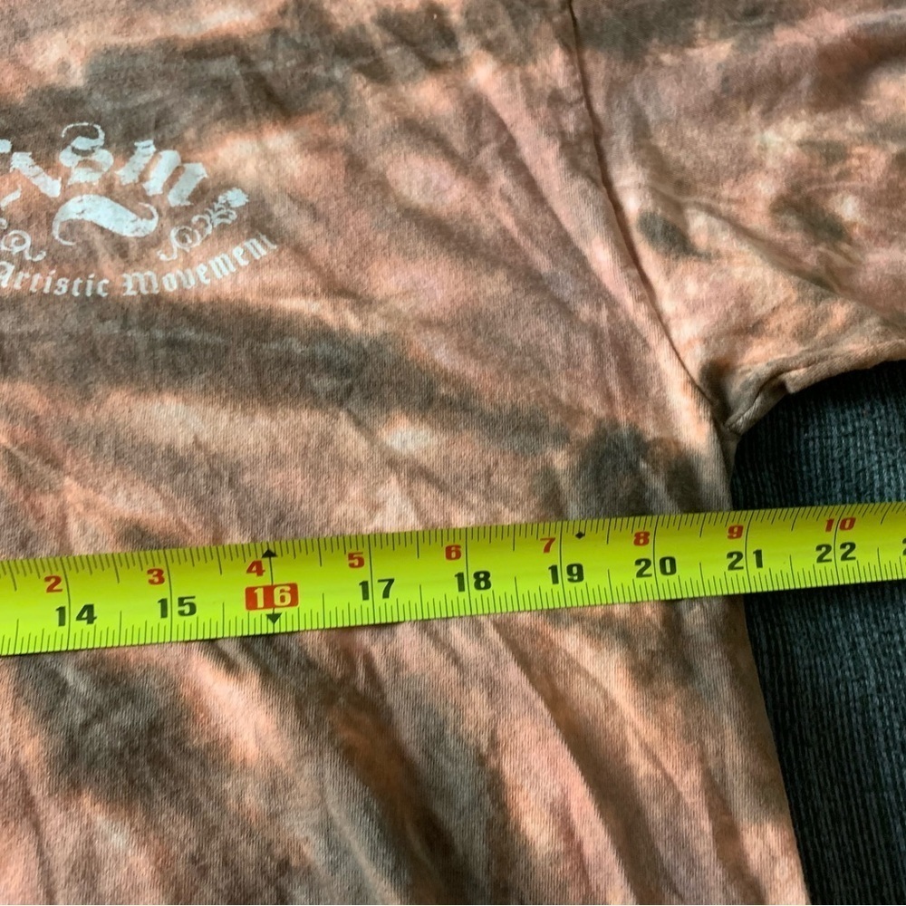 Vintage Fruit of the Loom Tie Dye Skull An Artistic Movement T-Shirt Tee Top L - Picture 9 of 10